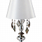 Настольная лампа интерьерная Crystal Lux MERCEDES LG1 CHROME/SMOKE