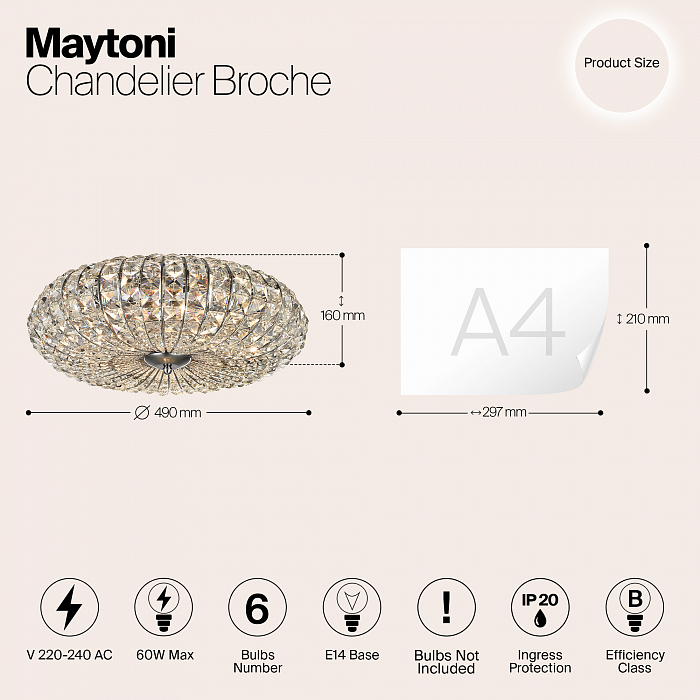 Люстра потолочная Maytoni DIA902-06-N
