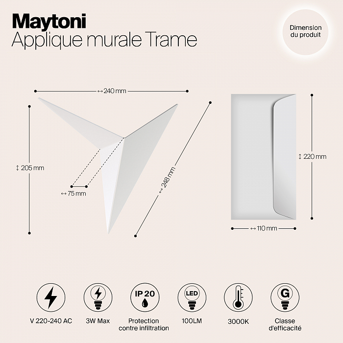 Бра Maytoni C808WL-L3W