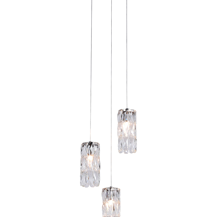 Люстра NewRgy 5076-3CR CHROME+CLEAR