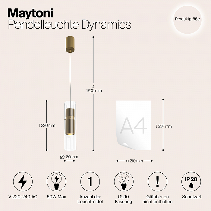 Светильник Maytoni MOD326PL-01MG