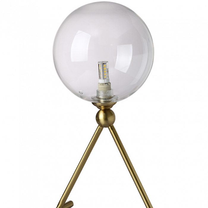 Настольная лампа интерьерная Crystal Lux ANDRES LG1 BRONZE/TRANSPARENTE